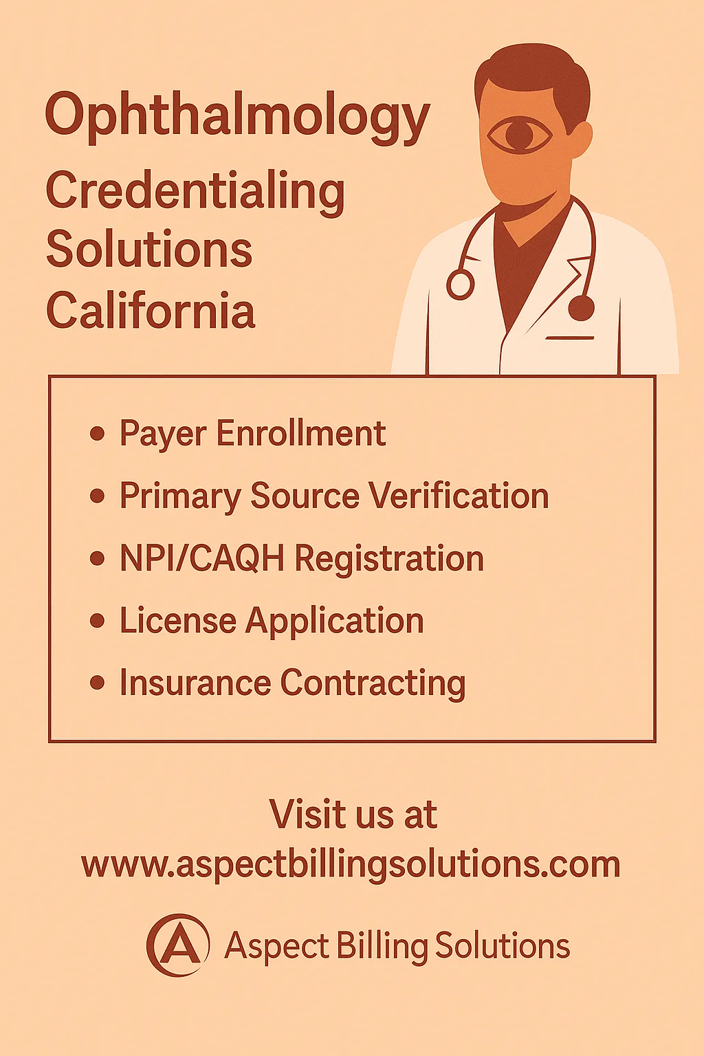 Ophthalmology Credentialing Solutions California
