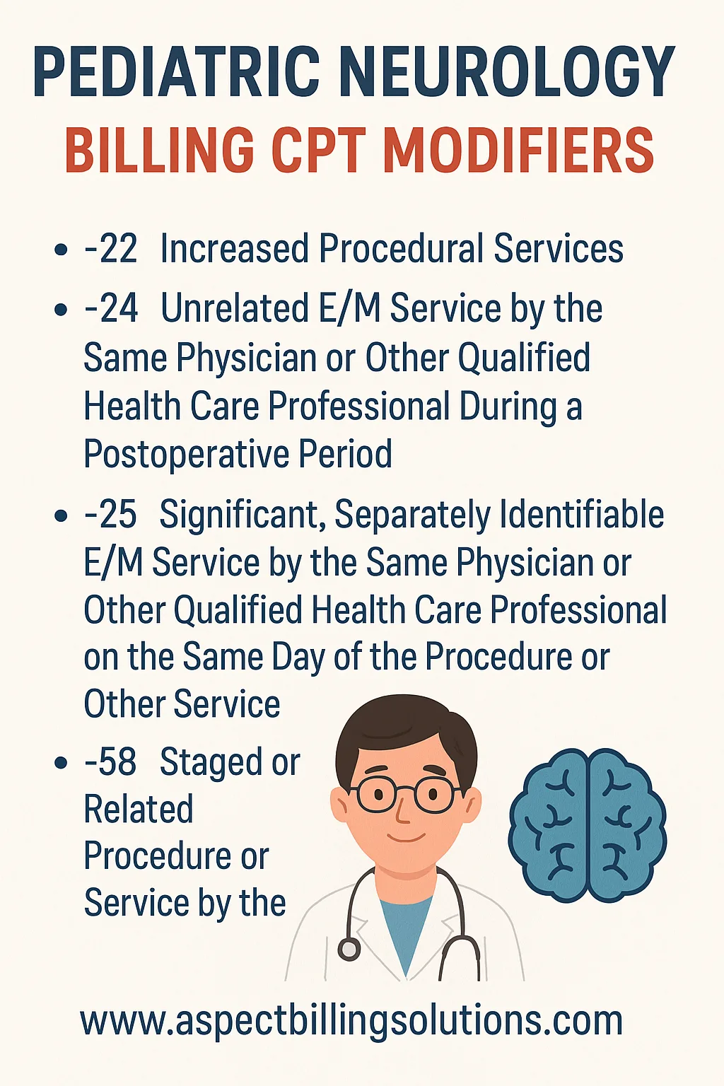 Pediatric Neurology Billing CPT Modifiers