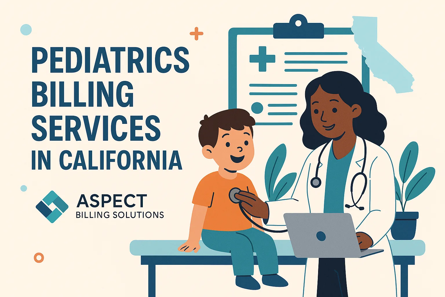 create an image for Pediatrics Billing Services in California aspect billing solutions
