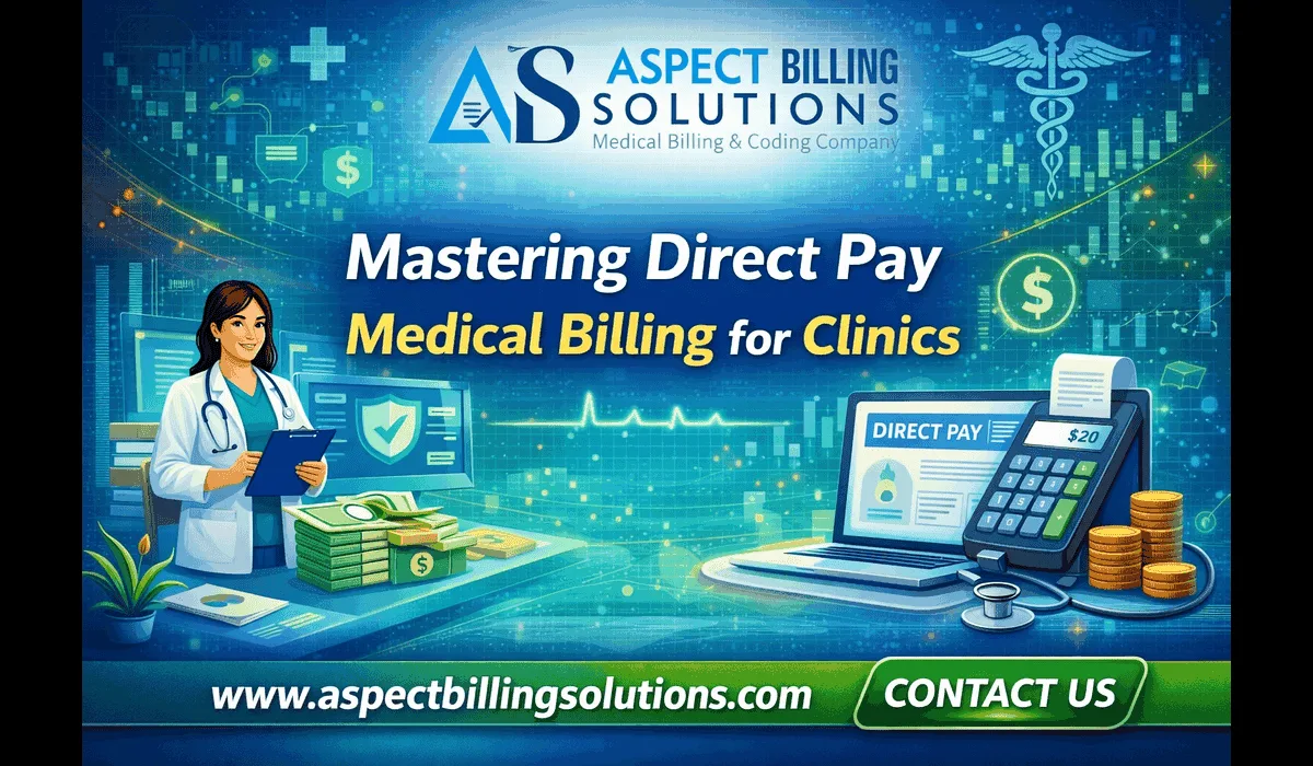 A doctor and patient discussing a transparent direct pay medical billing plan in a modern clinic.