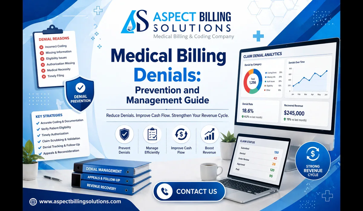 Healthcare professional analyzing medical billing denial management strategies to improve revenue cycle
