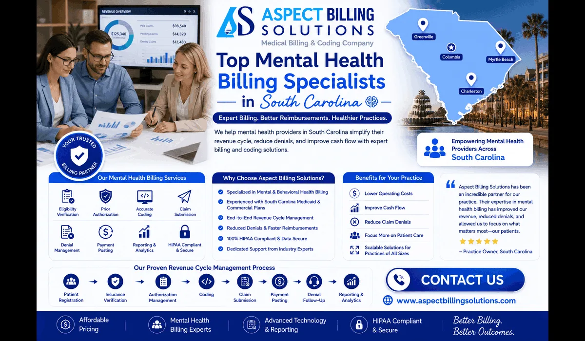 Mental health billing specialists analyzing claims and performance metrics