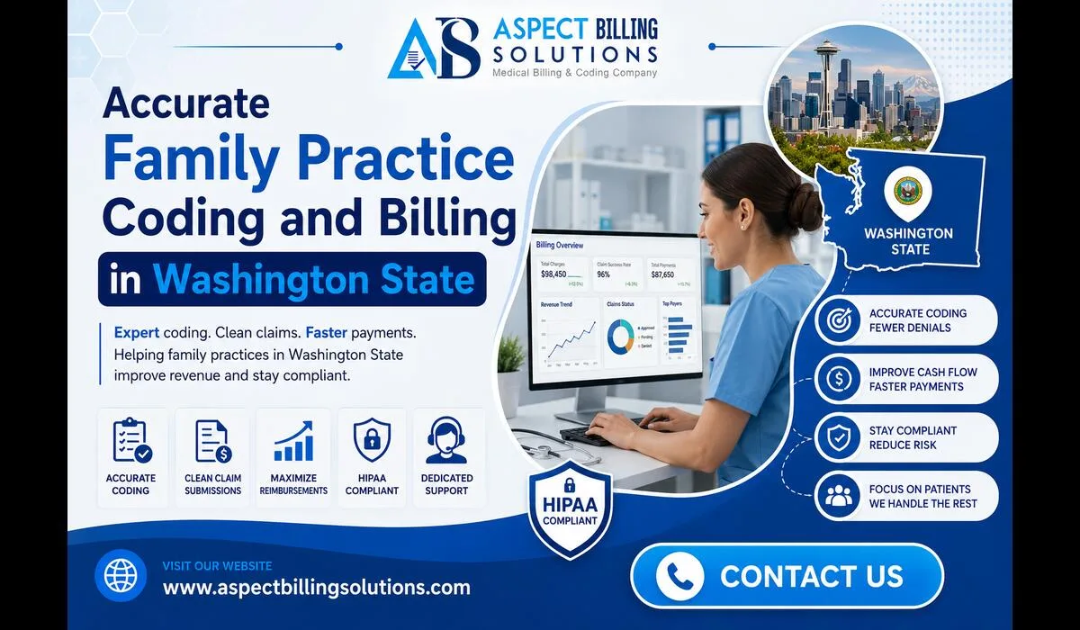 Accurate family practice coding and billing specialist reviewing claims in Washington State