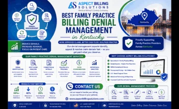 Map showing coverage areas for best family practice billing denial management services in Kentucky including Louisville, Lexington, and Bowling Green.