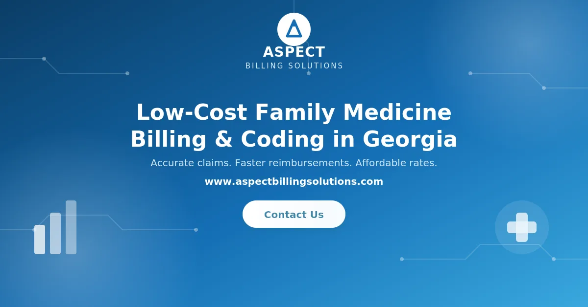 Low-cost family medicine billing and coding specialist reviewing claims in Georgia