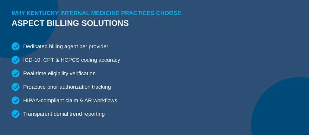 Why Kentucky internal medicine practices choose Aspect Billing Solutions