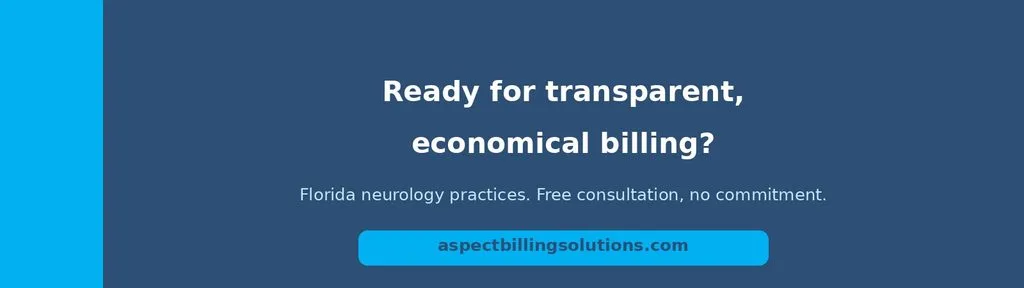 Call to action for economical neurology billing support from Aspect Billing Solutions in Florida