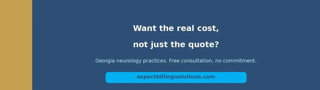 Call to action for low-cost neurology billing support from Aspect Billing Solutions in Georgia