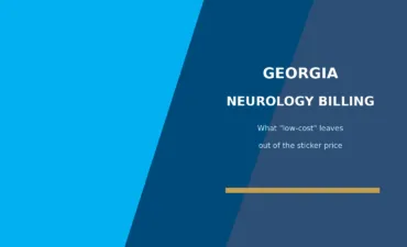 Low-cost neurologist billing services in Georgia feature graphic