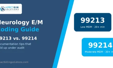 Neurology E/M coding 99213 vs 99214 documentation tips