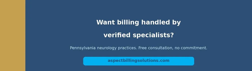 Call to action for professional neurology billing support from Aspect Billing Solutions in Pennsylvania
