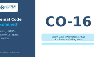 CO-16 denial code explained feature graphic